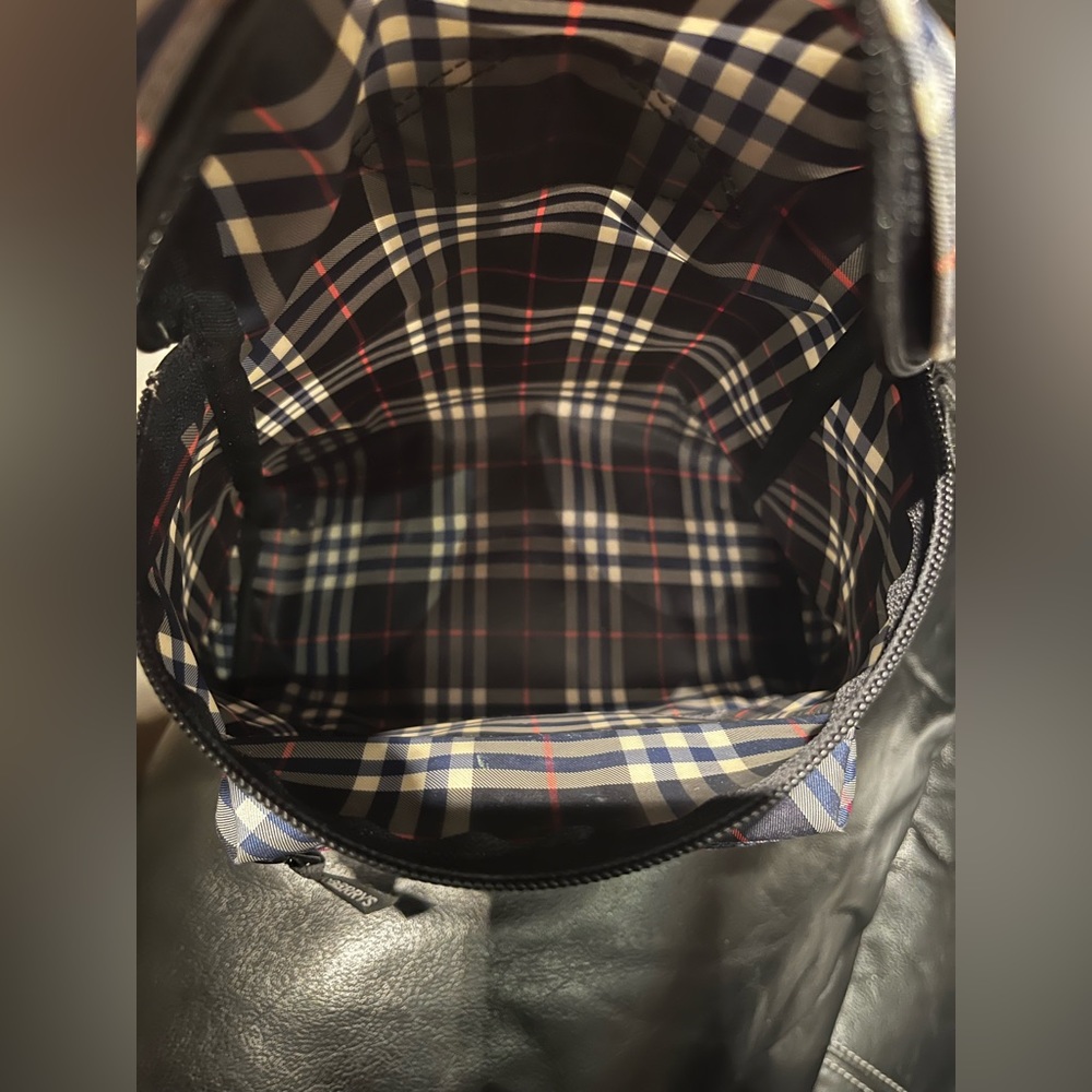 PreLoved Burberry Backpack Plaid Authentic Small Cute & Clean - Picture 4 of 7